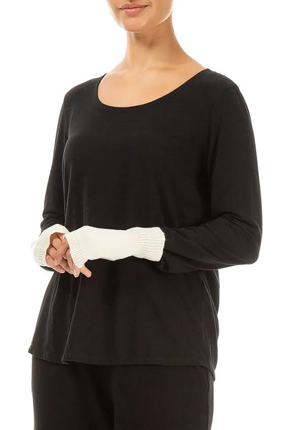 Off White Soft Wool Arm Warmers 3