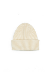 Off White Soft Wool Beanie Hat 4