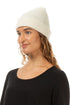 Off White Soft Wool Beanie Hat 1