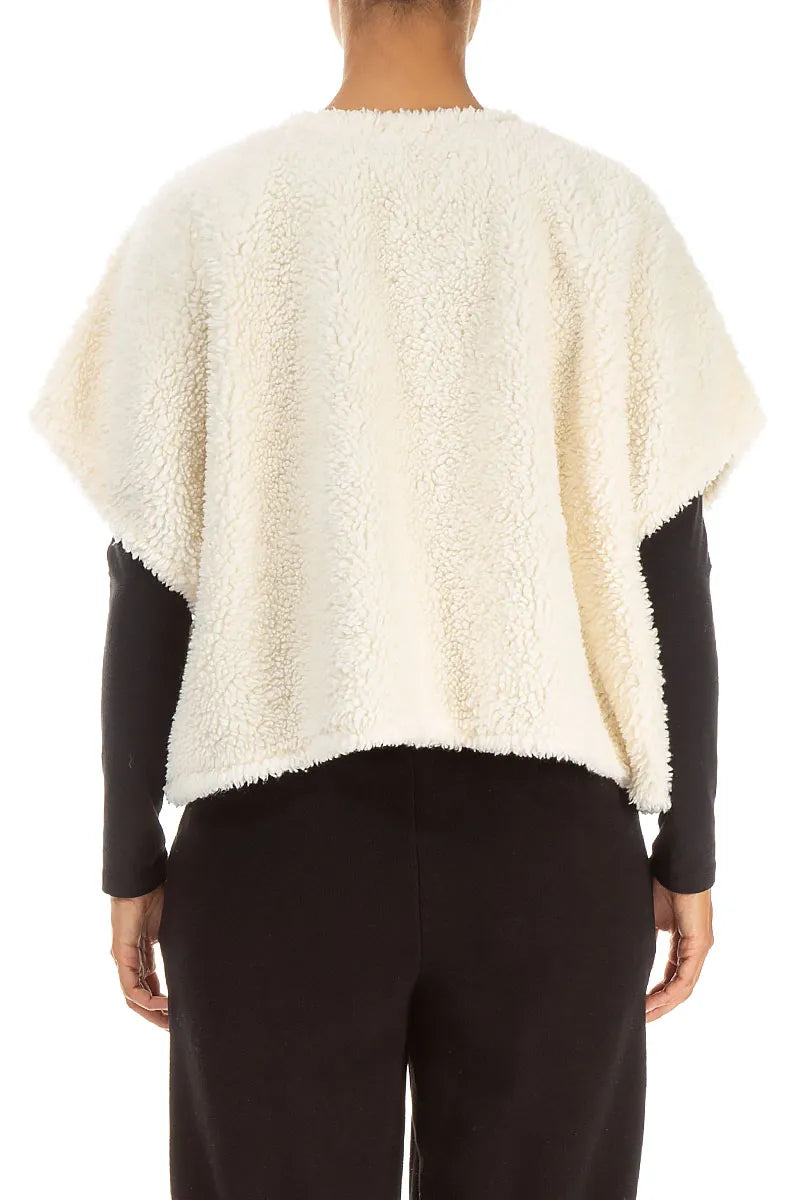 Off White Teddy Cotton Gilet 2
