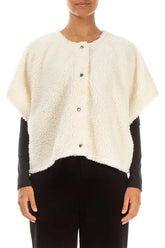 Off White Teddy Cotton Gilet 1