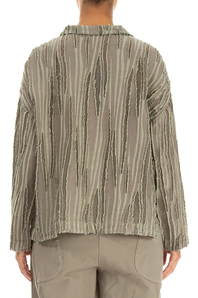 Olive Fray Weave Jacket