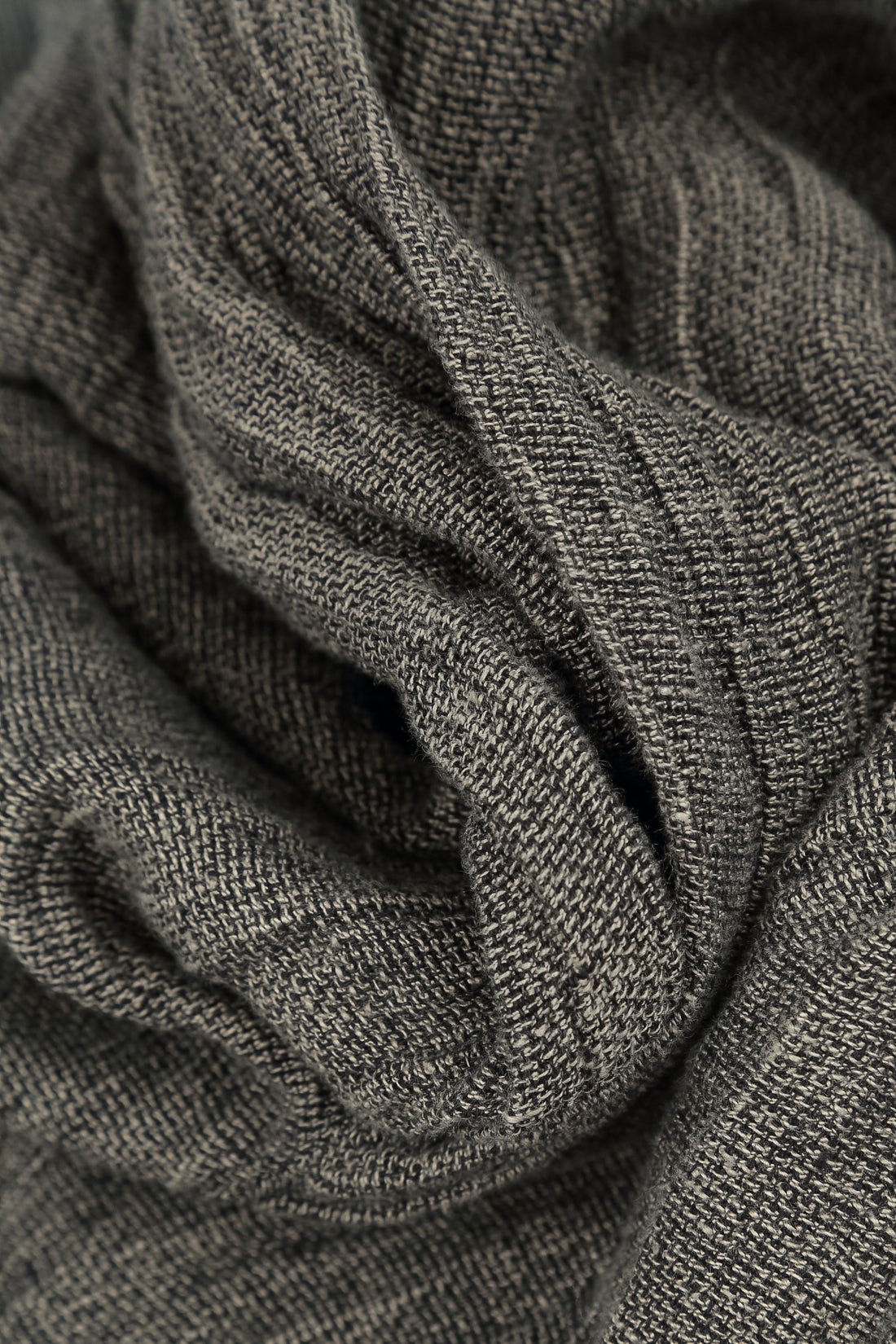 Olive Grey Mélange Linen Blouse 5