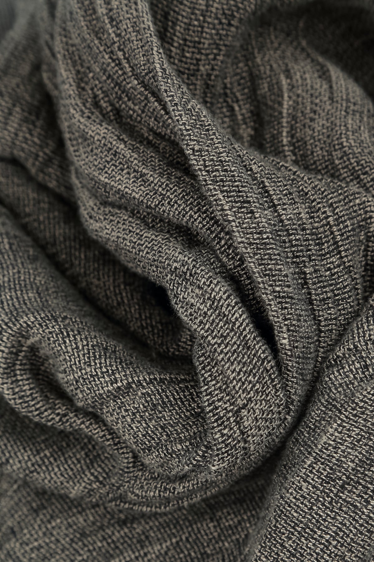 Olive Grey Mélange Linen Blouse 5