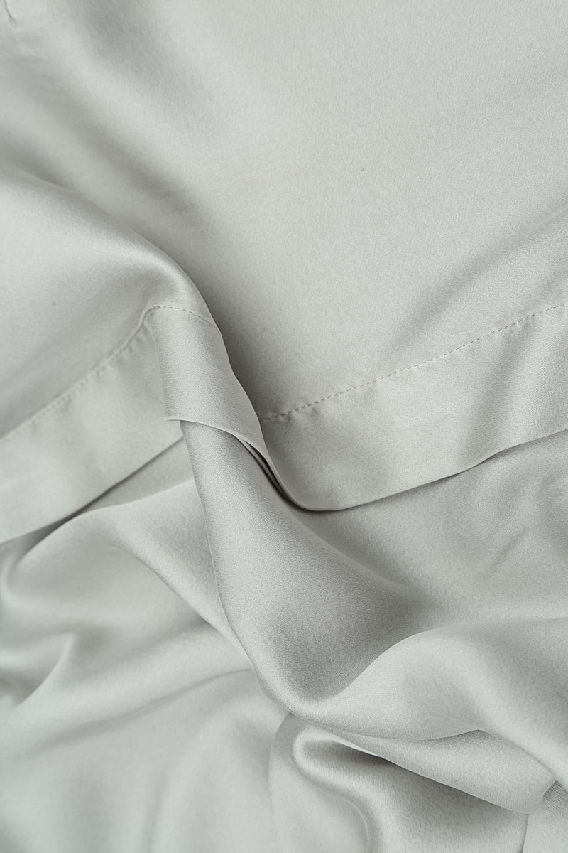 Olive Grey Silk Shirt