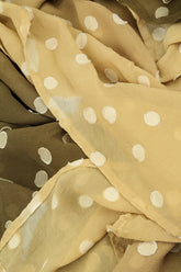 Olive Light Dotty Ombré Silk Scarf 5