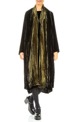 Olive Ombré Silk Velvet Scarf 3