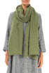 Olive Soft Gauze Linen Scarf 1