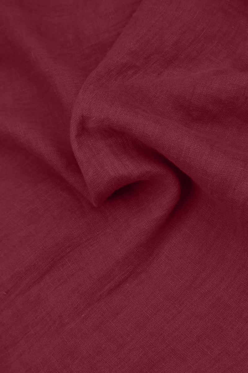 Open Antique Ruby Gauze Linen Jacket 5