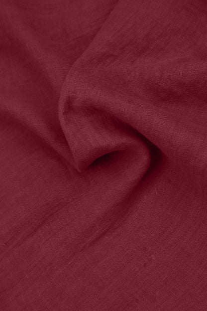 Open Antique Ruby Gauze Linen Jacket 5