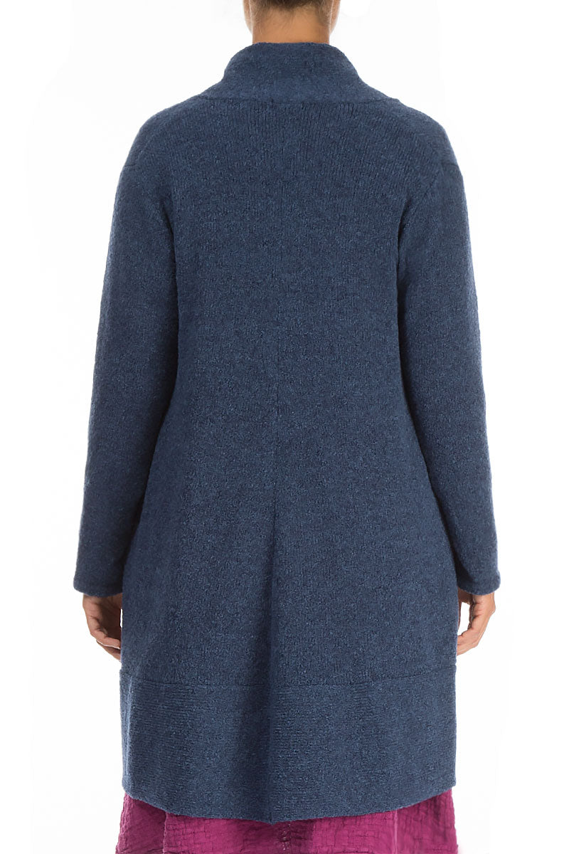 Open Blue Wool Cardigan