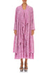 Open Floral Wild Berry Silk Jacket 1