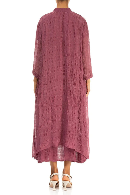 Open Front Antique Ruby Light Silk Jacket 3