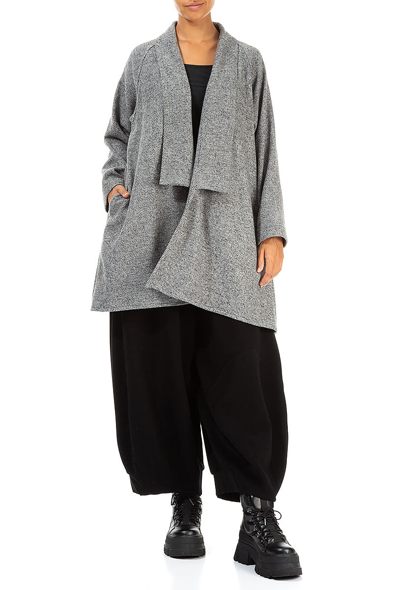 Open Grey Wool Jacket