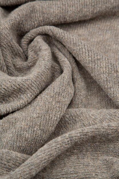 Open Light Brown Wool Cardigan 6