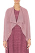 Open Longer Back Mauve Pink Linen Cardigan 1