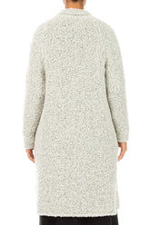 Open Mélange Pearl Alpaca Wool Coat Cardigan 2