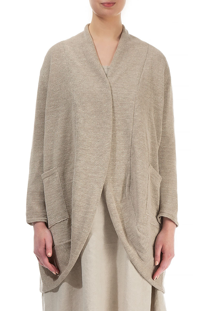 Open Type Natural Linen Cardigan