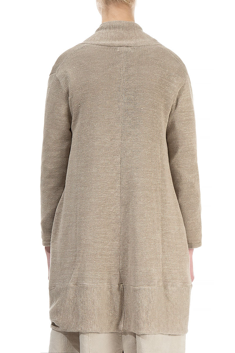 Open Type Natural Linen Cardigan