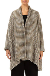 Open Type Beige Virgin Wool Jacket 1