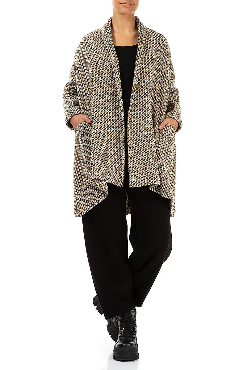 Open Type Beige Virgin Wool Jacket 4