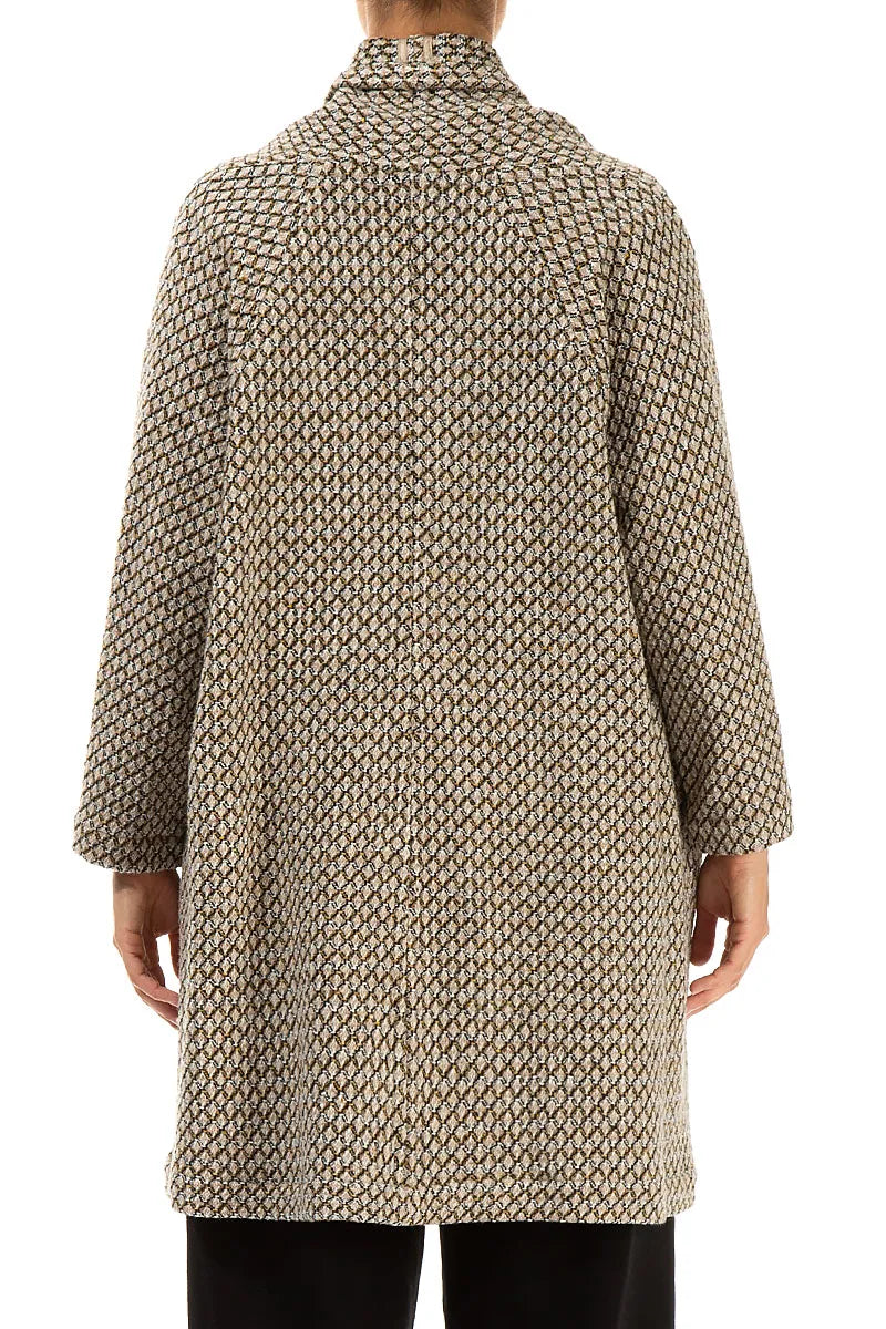 Open Type Beige Virgin Wool Jacket 2