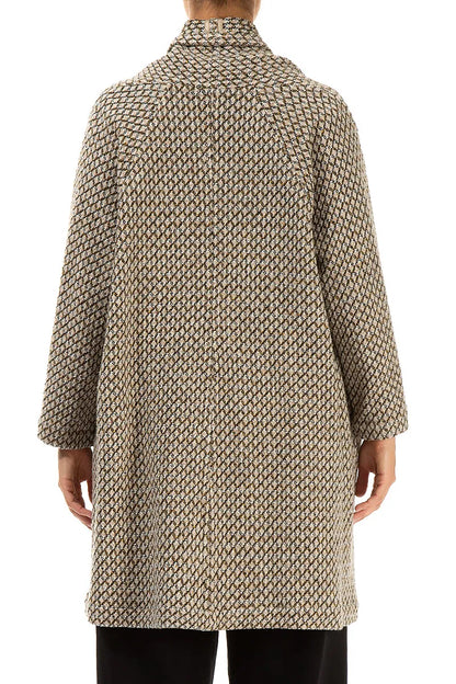 Open Type Beige Virgin Wool Jacket 2