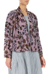 Open Velvet Blooms Devoré Silk Jacket 3