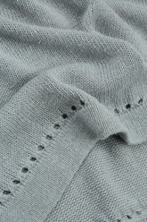 Openwork Hem Grey Linen Jumper 5