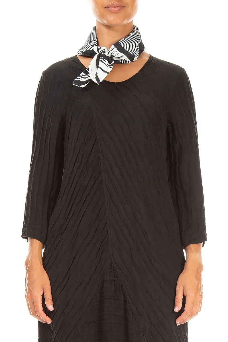 Orbit Textured Silk Linen Square Scarf