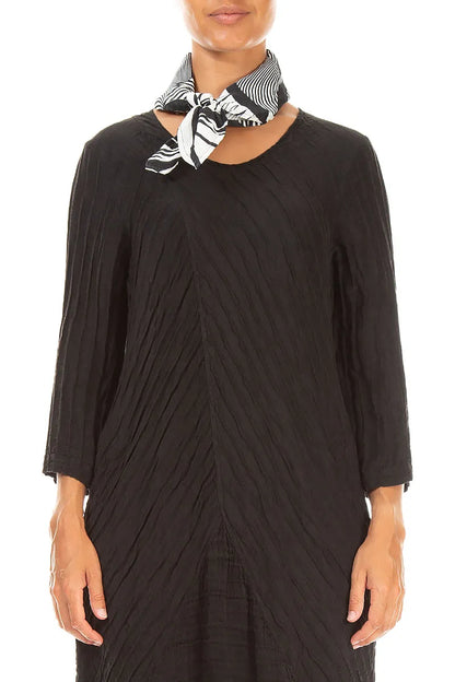 Orbit Textured Silk Linen Square Scarf