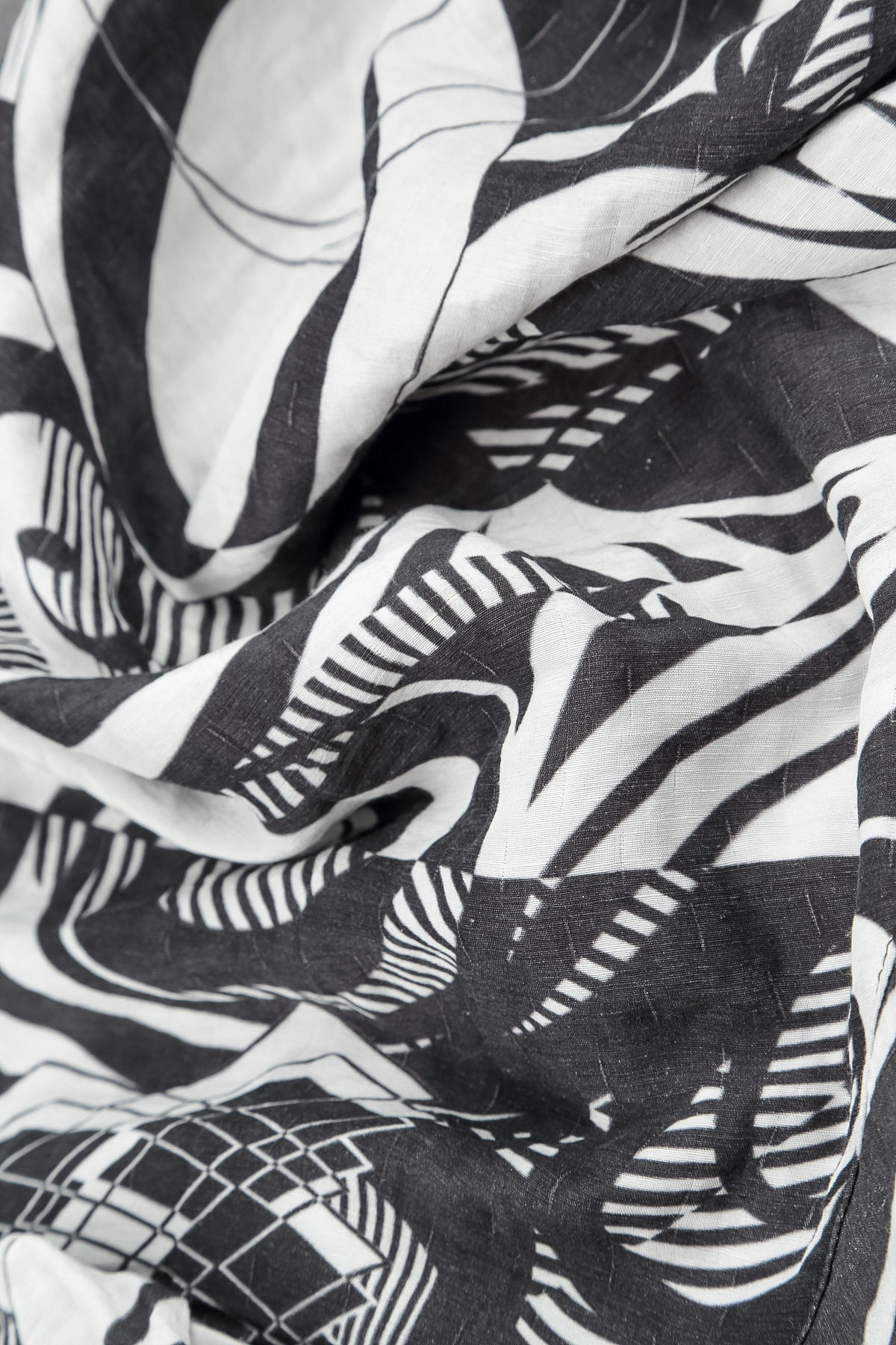 Orbit Textured Silk Linen Square Scarf