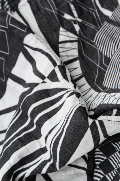 Orbit Textured Silk Linen Square Scarf