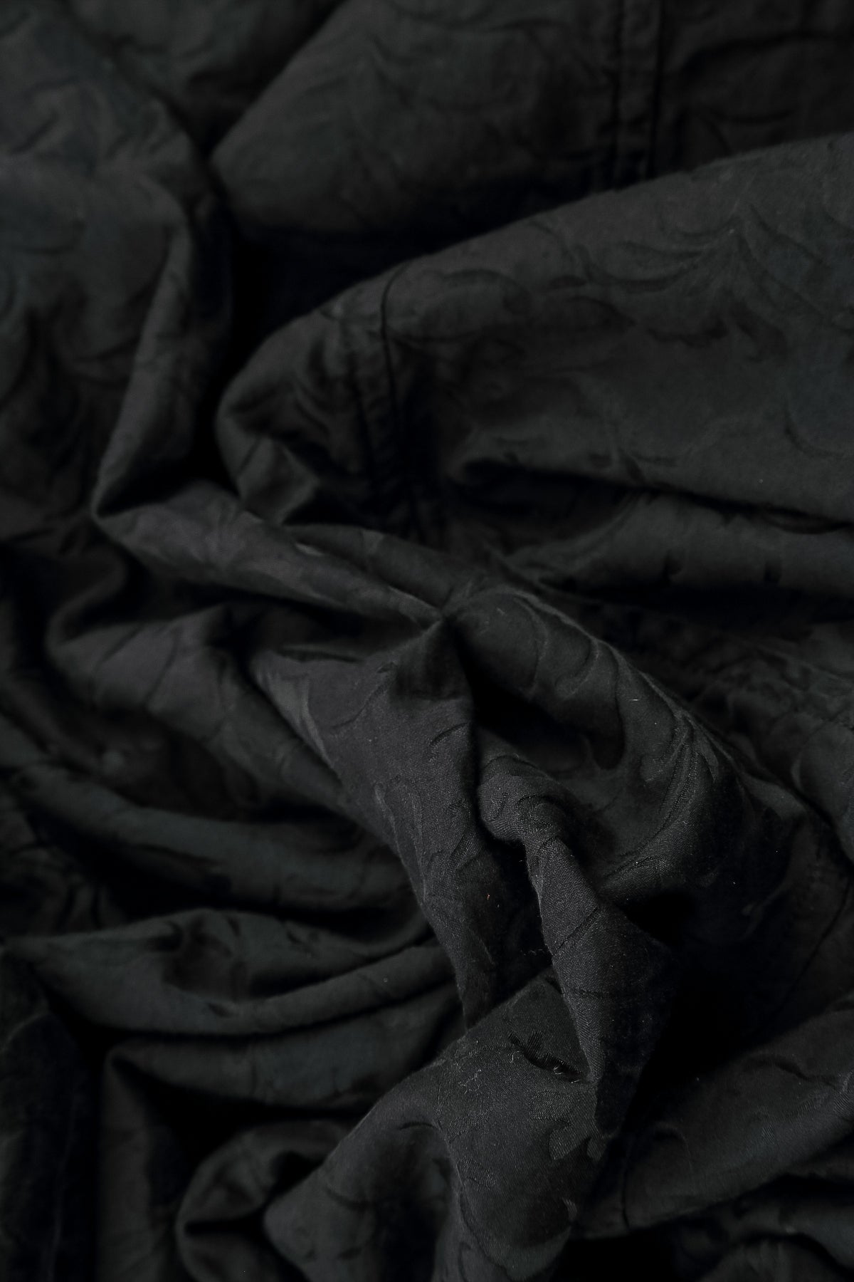 Ornamented Black Silk Cotton Trousers 5