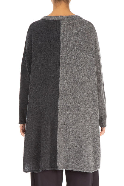 Oversized Dual Grey Wool Sweater