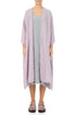 Oversized Raw Edge Lilac Gauze Linen Jacket 1