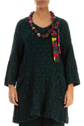 Paint Mosaic Silk Bamboo Bead Necklace 2