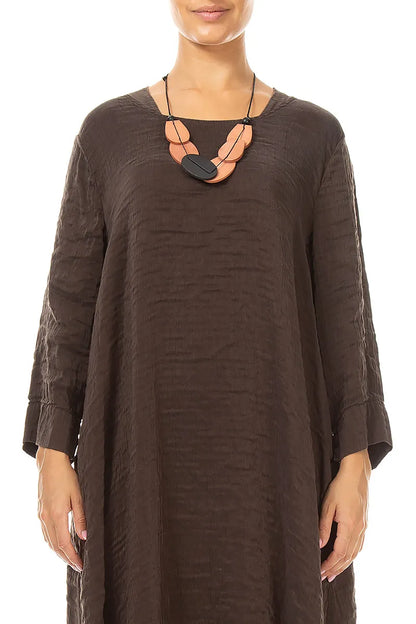 Peach Balance Wood Necklace 1