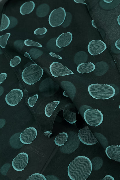 Peacock Bubbles Silk Scarf 4