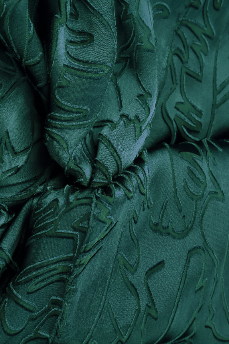 Peacock Devoré Feather Silk Scarf 4