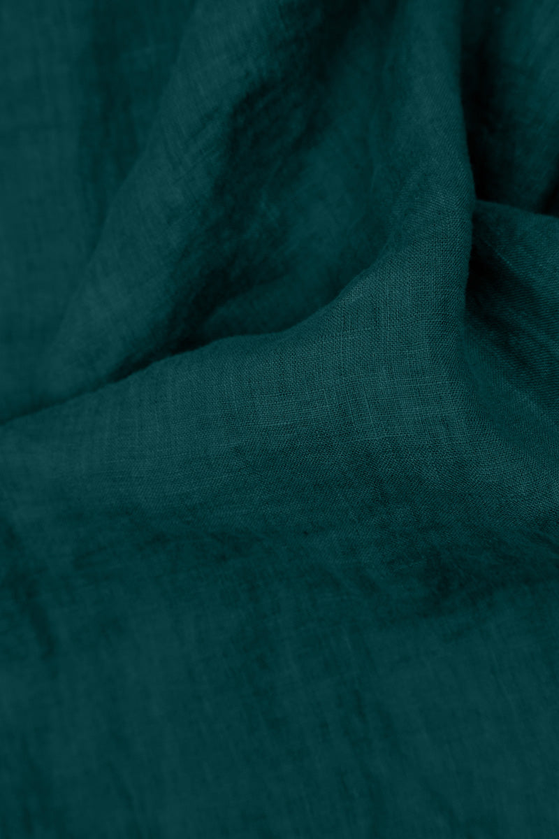 Peacock Linen Dungaree Dress 5