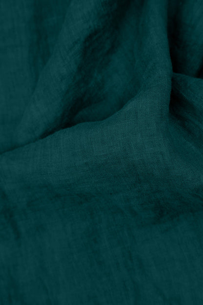 Peacock Linen Dungaree Dress 5