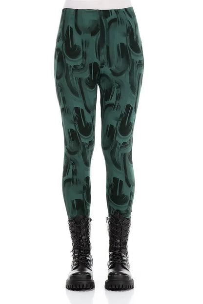 Peacock Paintwave Cotton Leggings 1