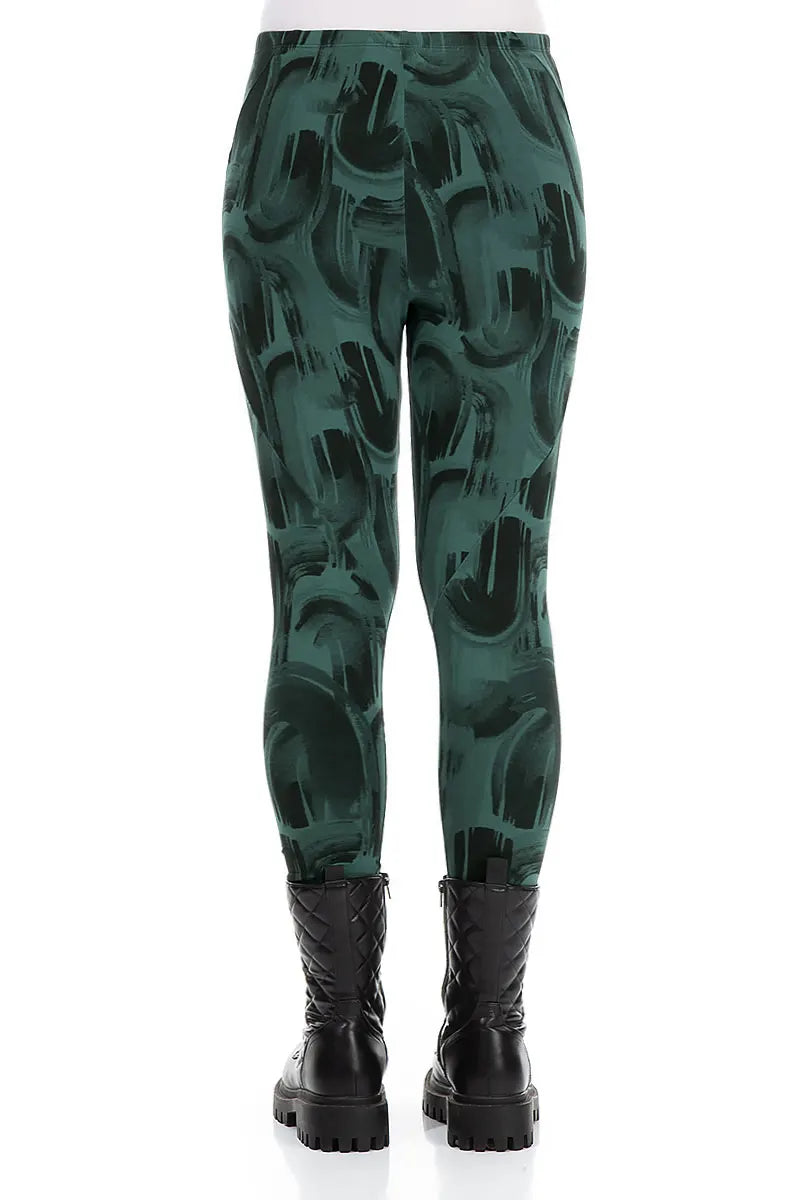 Peacock Paintwave Cotton Leggings 2