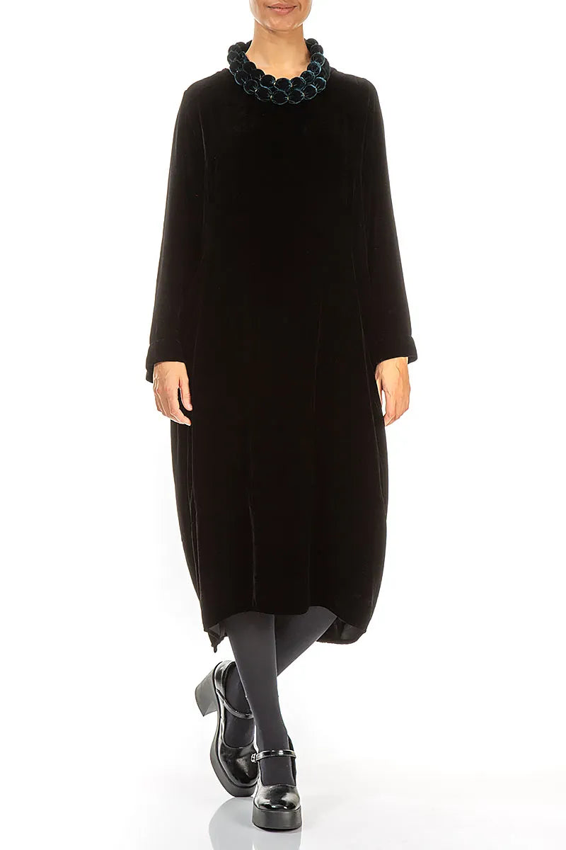 Peacock Silk Velvet Bead Necklace 2