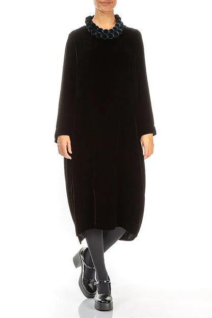 Peacock Silk Velvet Bead Necklace 2