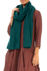 Peacock Soft Gauze Linen Scarf 3