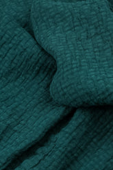 Peacock Textured Linen Midi Skirt 5