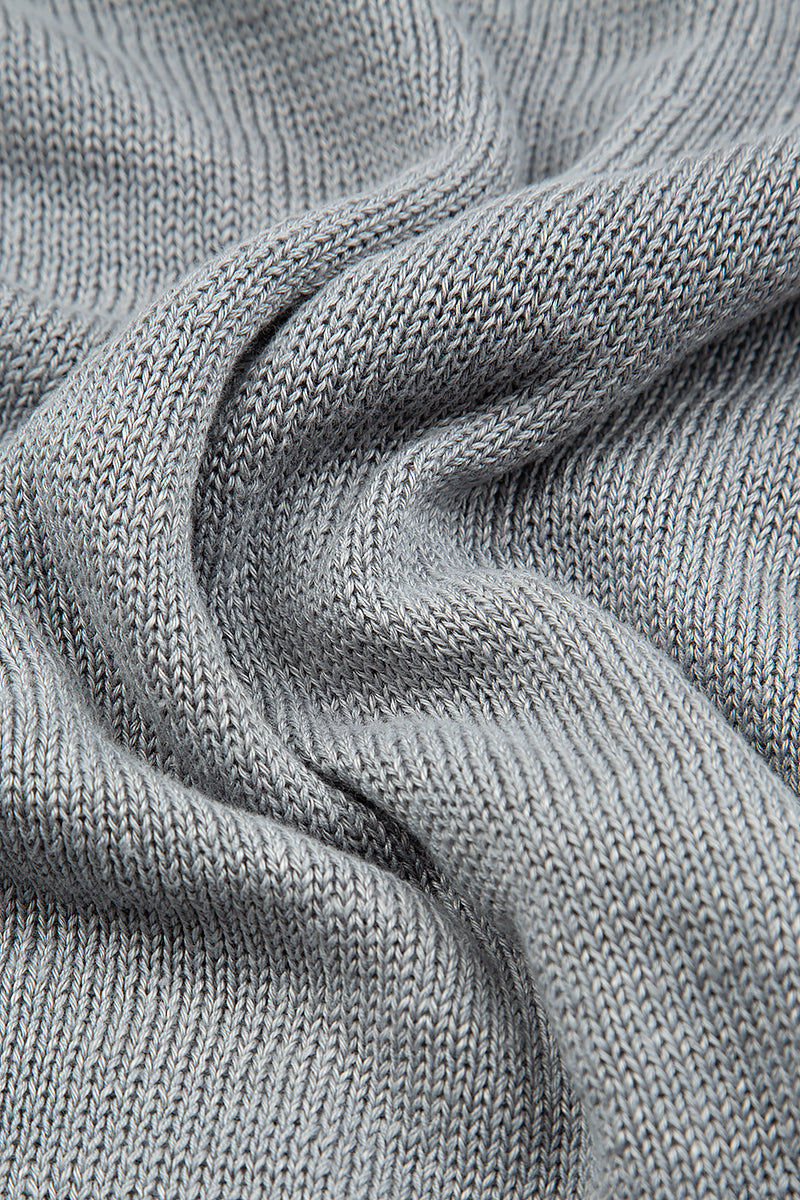 Pinhole Lines Décor Grey Linen Jumper