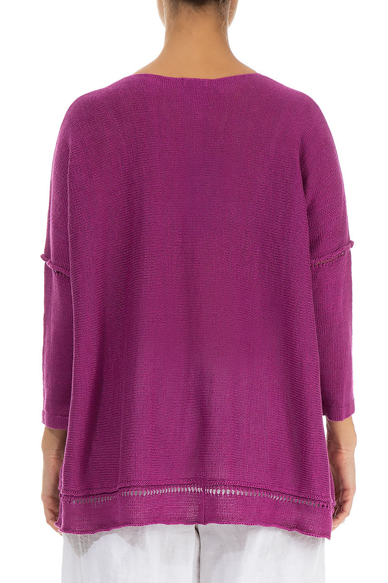 Pinhole Lines Décor Orchid Linen Jumper 2